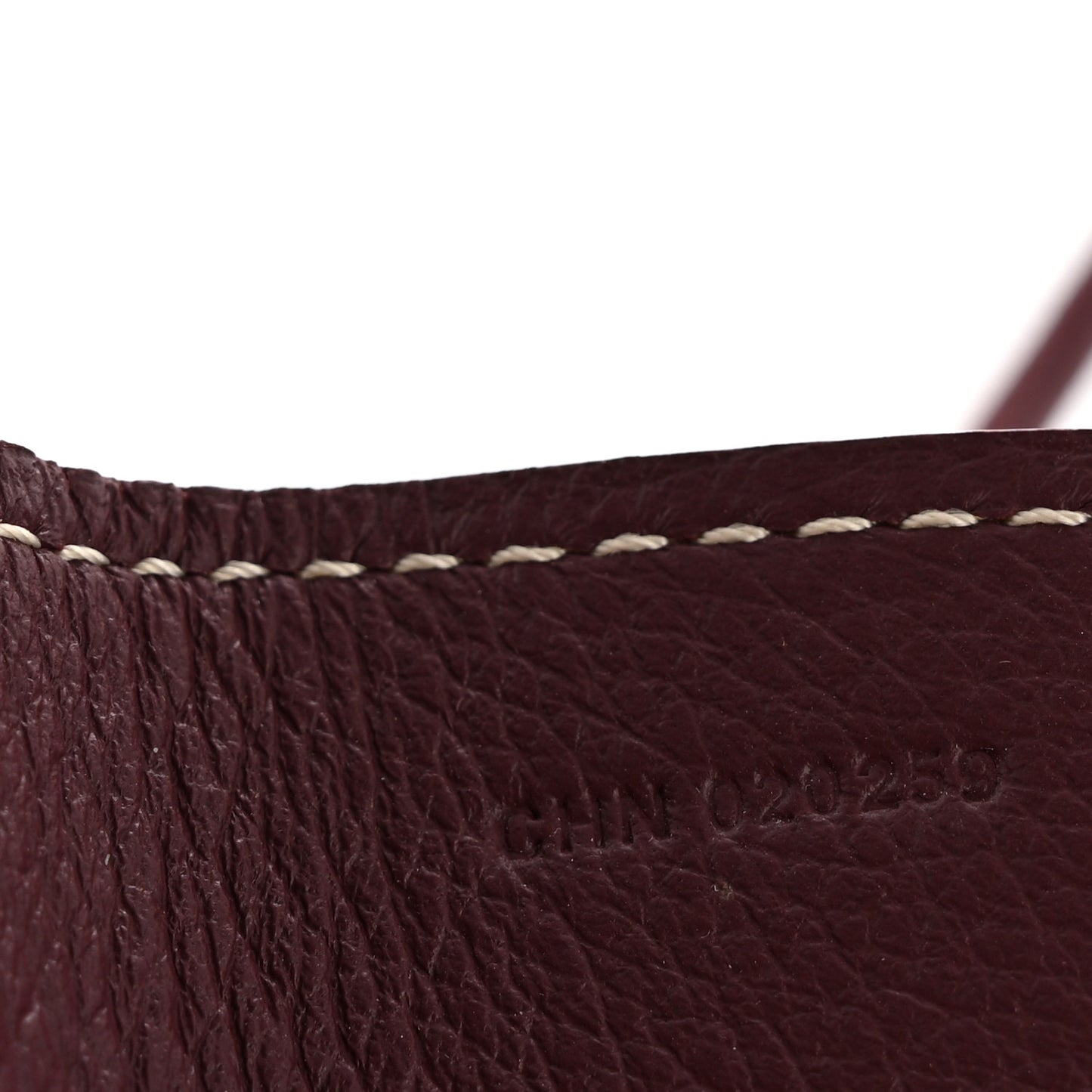 Calfskin Bag Clip Bordeaux
