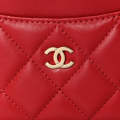 Chanel Lambskin Quilted Card Holder Red 8 of 11
