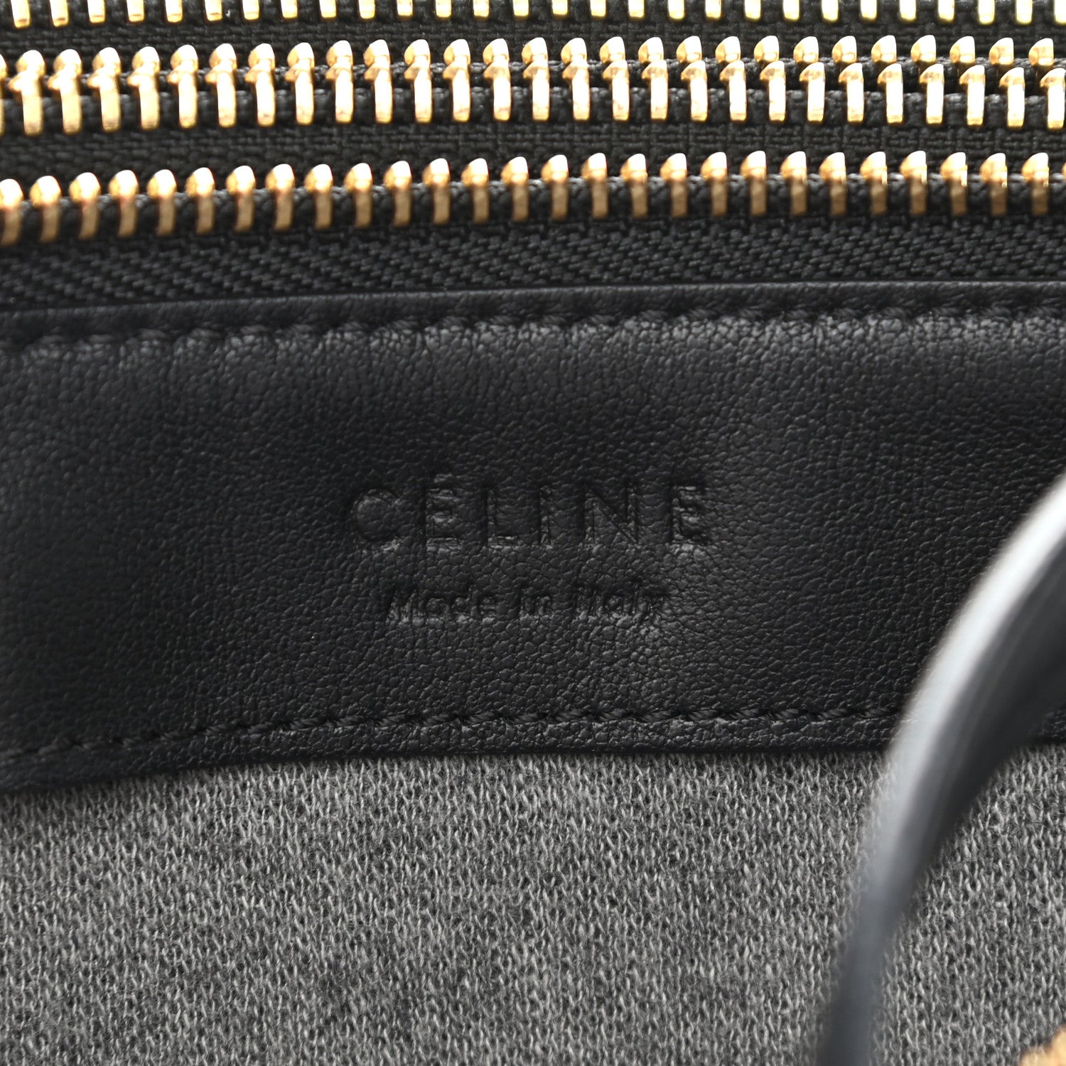 Celine Lambskin Large Trio Crossbody Bag Black 8 of 11