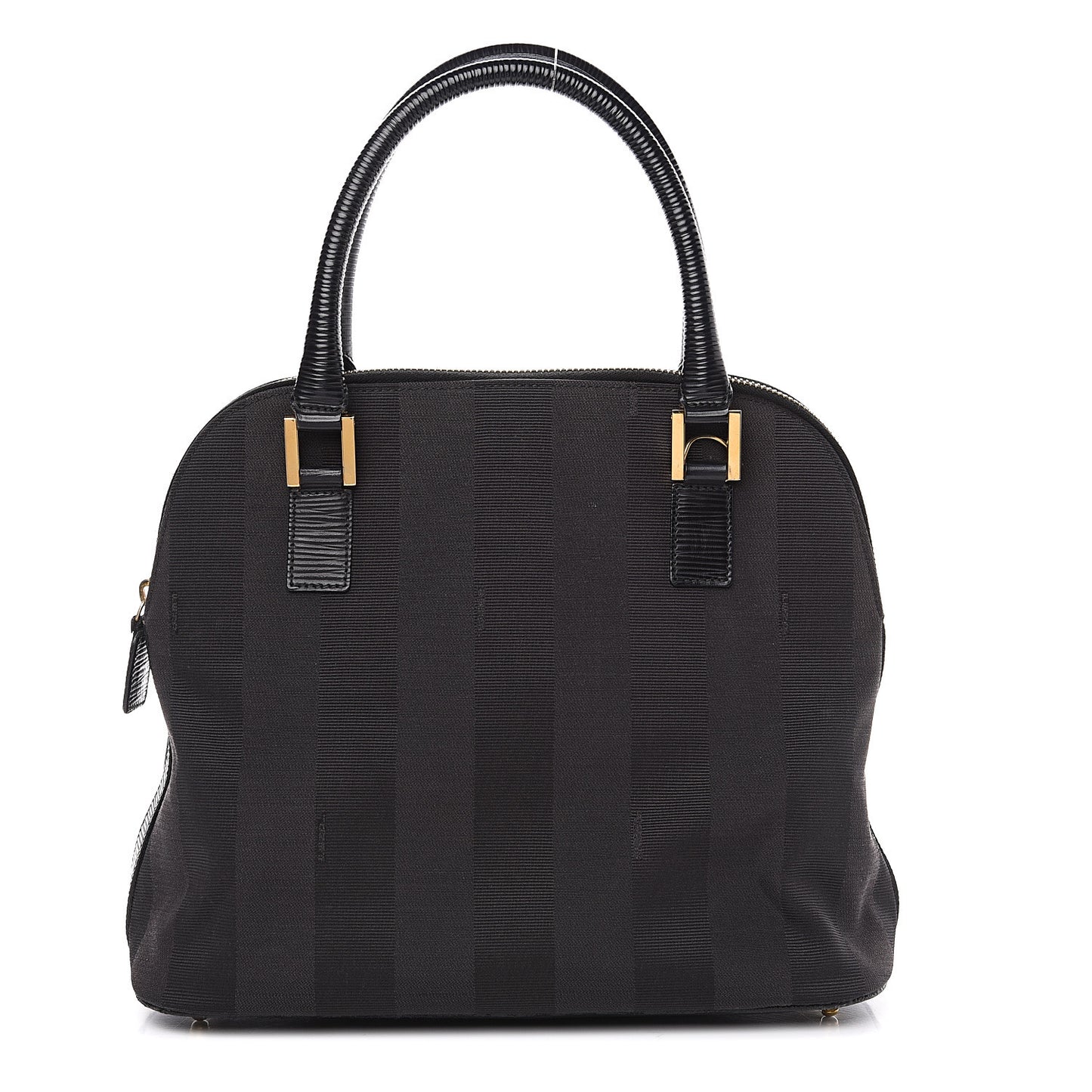 Pequin Textured Calfskin Tote Black