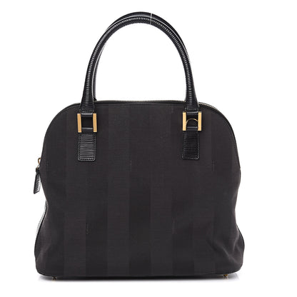 Fendi Pequin Textured Calfskin Tote Black 1 of 9