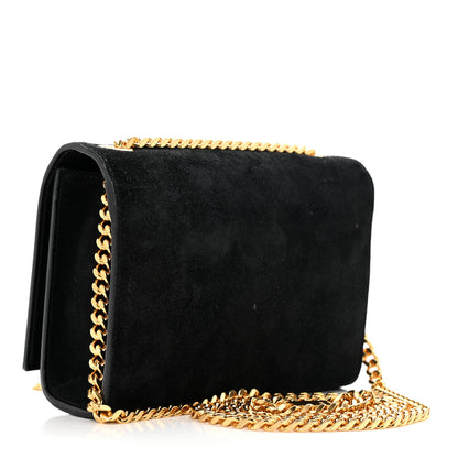 Saint Laurent Suede Small Classic Monogram Kate Tassel Satchel Black 3 of 12