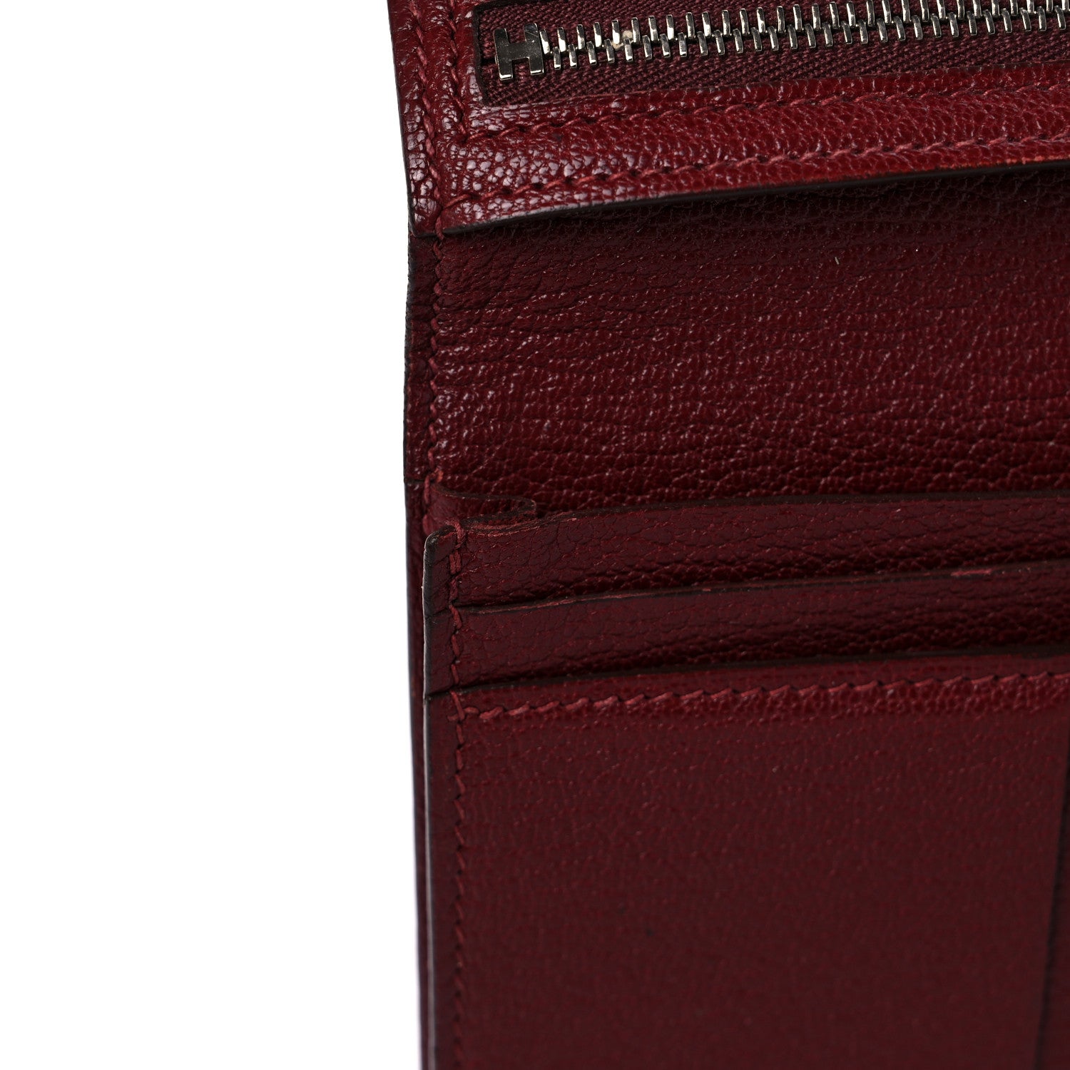 Hermes Chèvre Mysore Bearn Gusset Wallet Rouge H 12 of 16