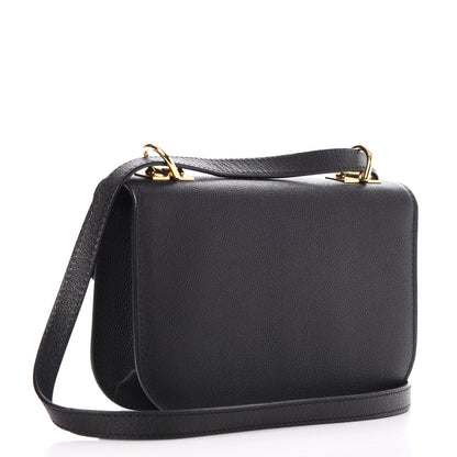 Alexander McQueen Grained Calfskin Small Insignia Flap Black 2 of 15