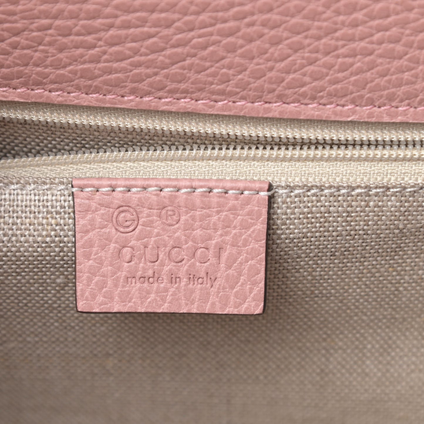 Dollar Calfskin Interlocking G Shoulder Bag Soft Pink