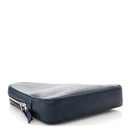 Balenciaga Calfskin Triangle Pouch M Bleu Canopee 4 of 9