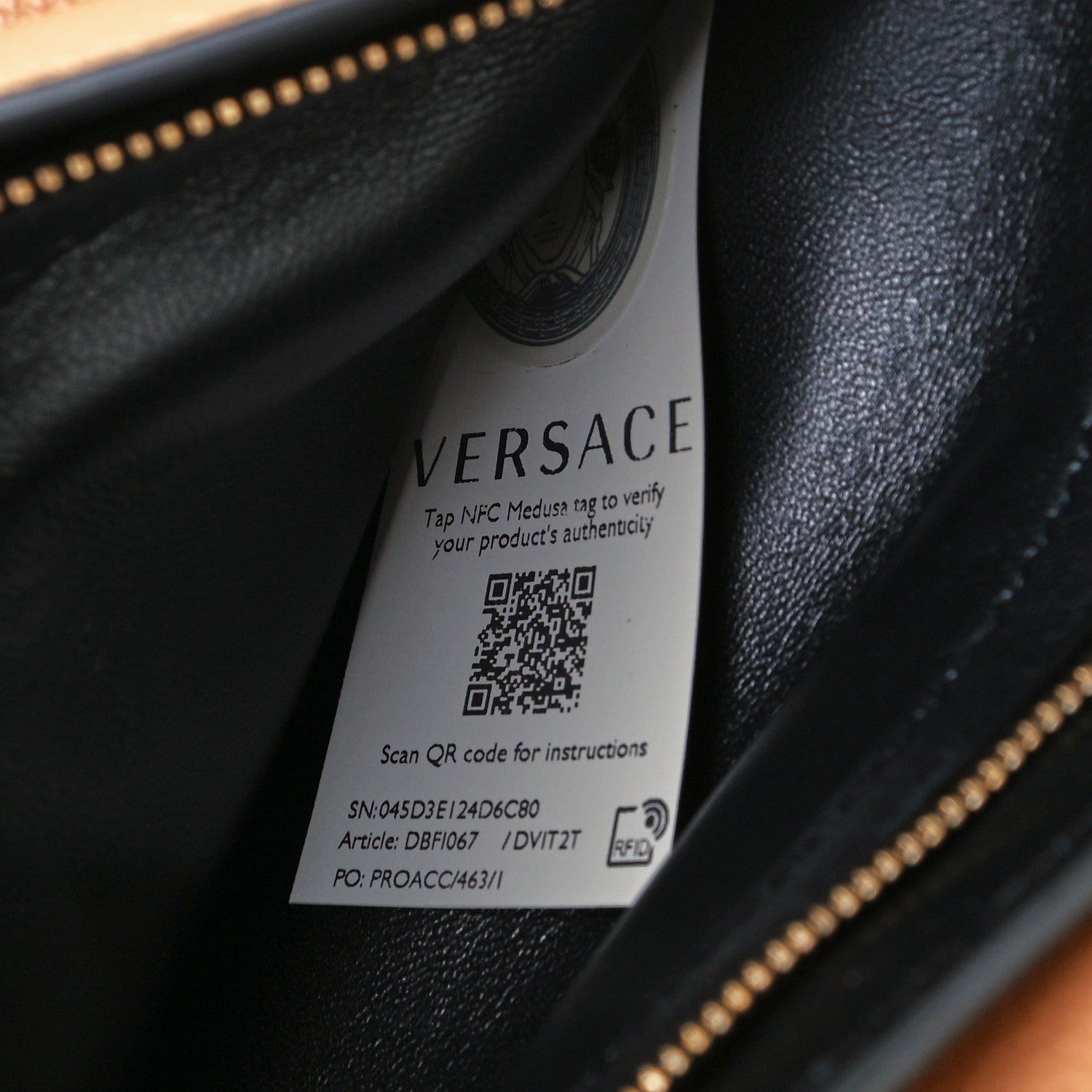 Versace Vitello Medusa Clutch Bag Brown 7 of 12