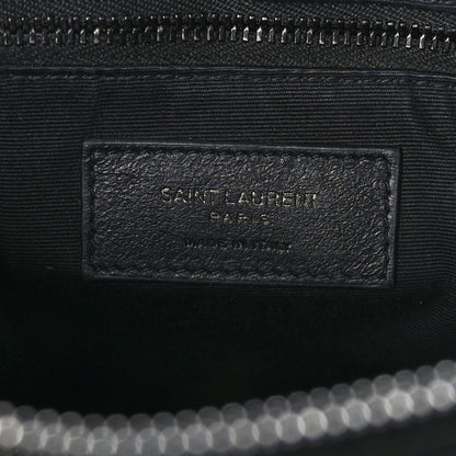 Saint Laurent Calfskin Y Quilted Monogram Monochrome Large Loulou Chain Satchel Black 6 of 9