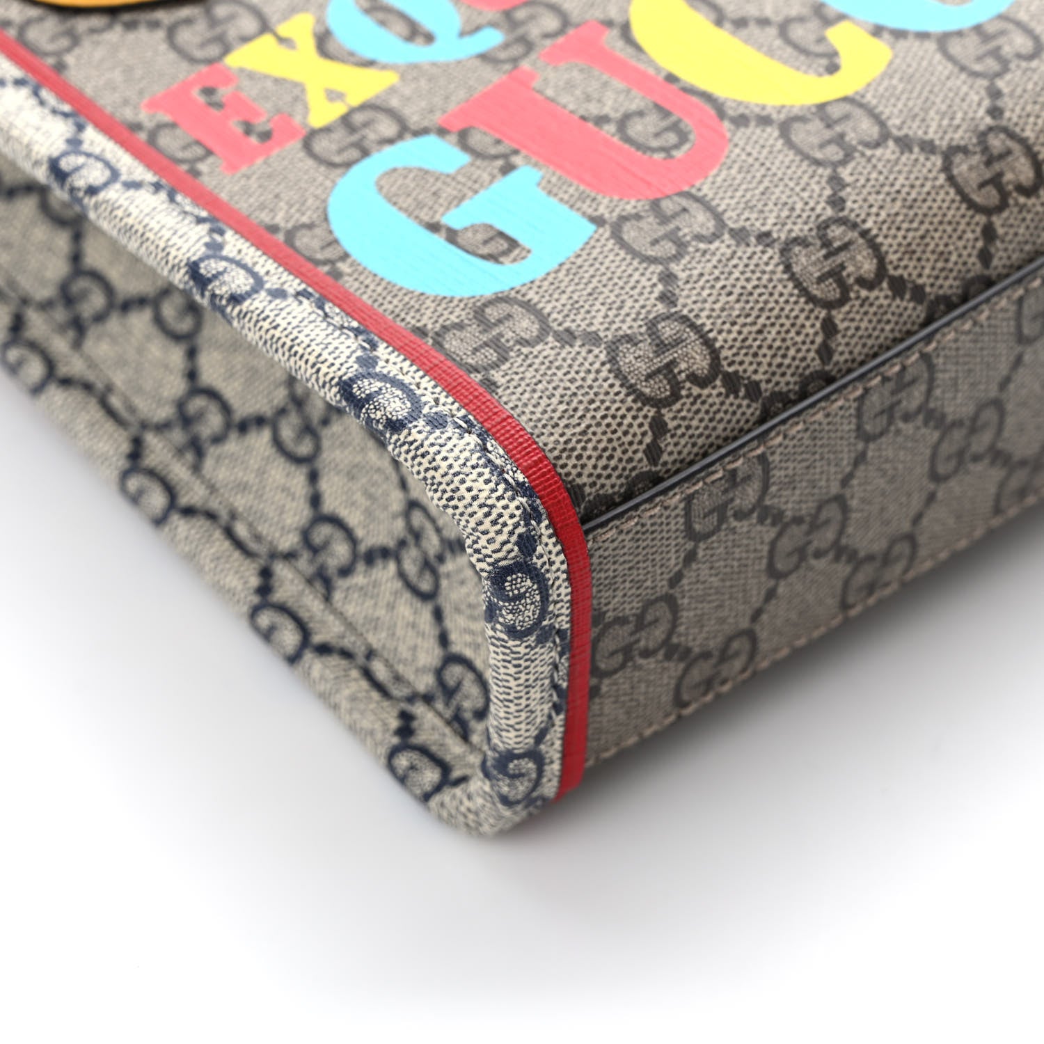 Gucci GG Supreme Monogram Exquisite Mini Vertical Tote Beige Ebony Blue Crop Live Red 8 of 9