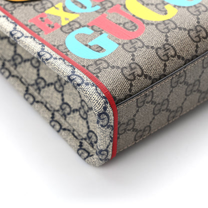 Gucci GG Supreme Monogram Exquisite Mini Vertical Tote Beige Ebony Blue Crop Live Red 8 of 9
