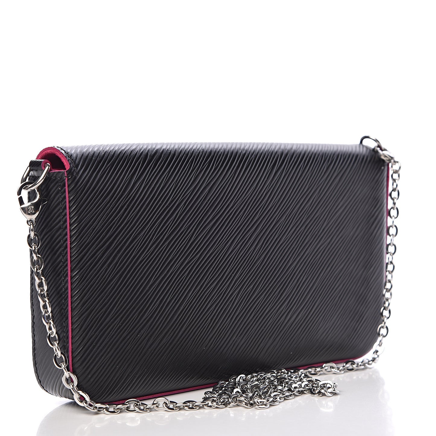 Epi Pochette Felicie Black Hot Pink