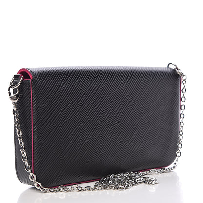 Louis Vuitton Epi Pochette Felicie Black Hot Pink 4 of 13