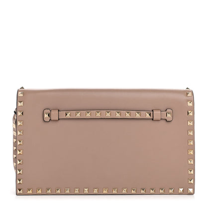 Valentino Garavani Nappa Rockstud Wristlet Clutch Alpaca 1 of 14