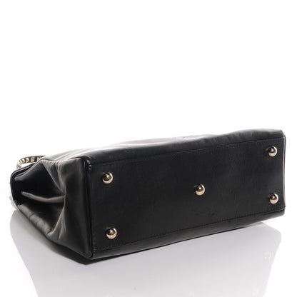 Valentino Garavani Leather Rockstud Top Handle Tote Black 4 of 12