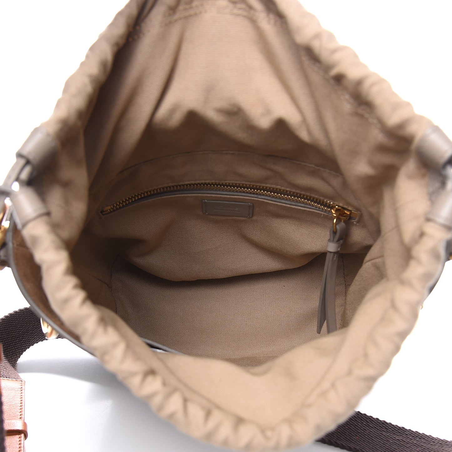 Smooth Calfskin Small Roy Bucket Bag Motty Grey