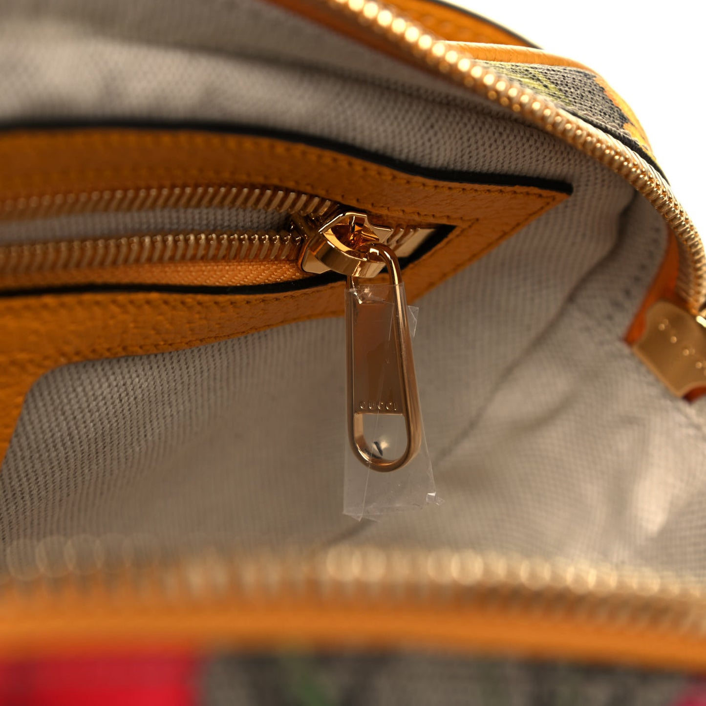 GG Supreme Monogram Flora Medium Ophidia Belt Bag Beige Multicolor Crop