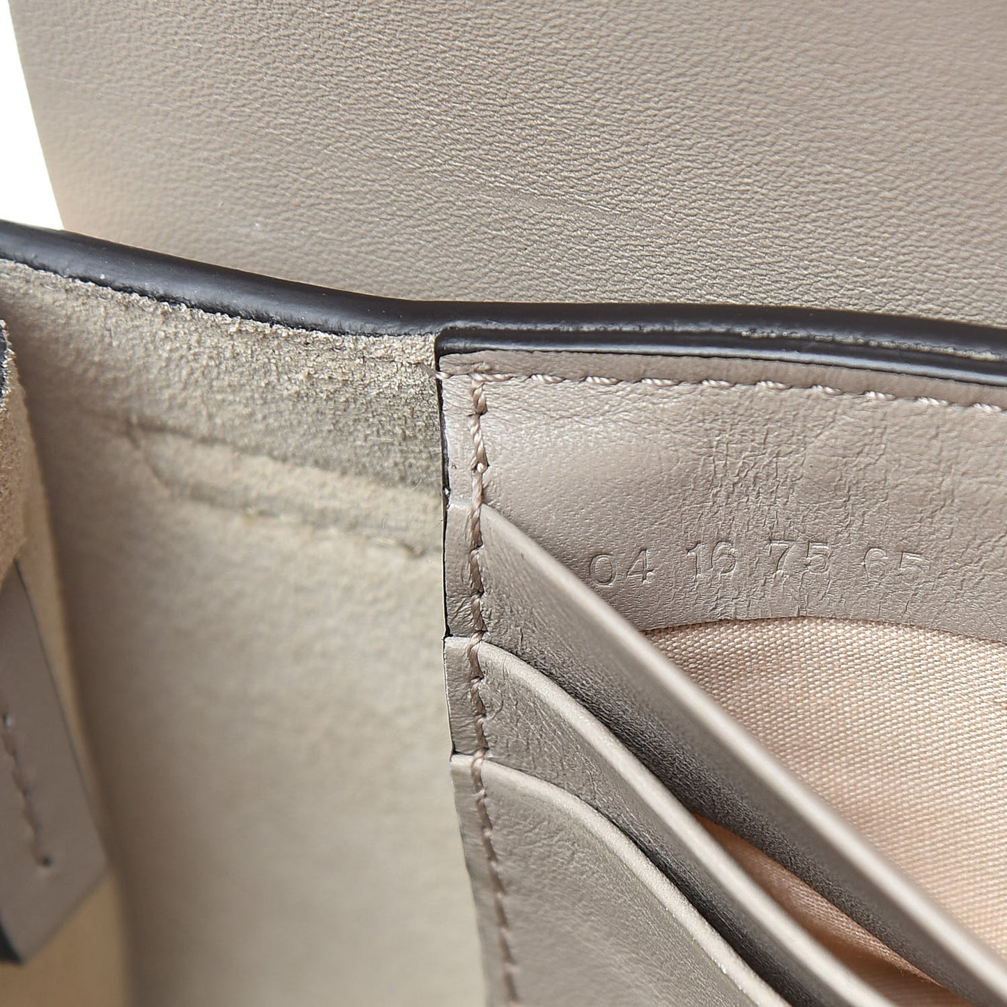 Suede Calfskin Mini Faye Shoulder Bag Motty Grey