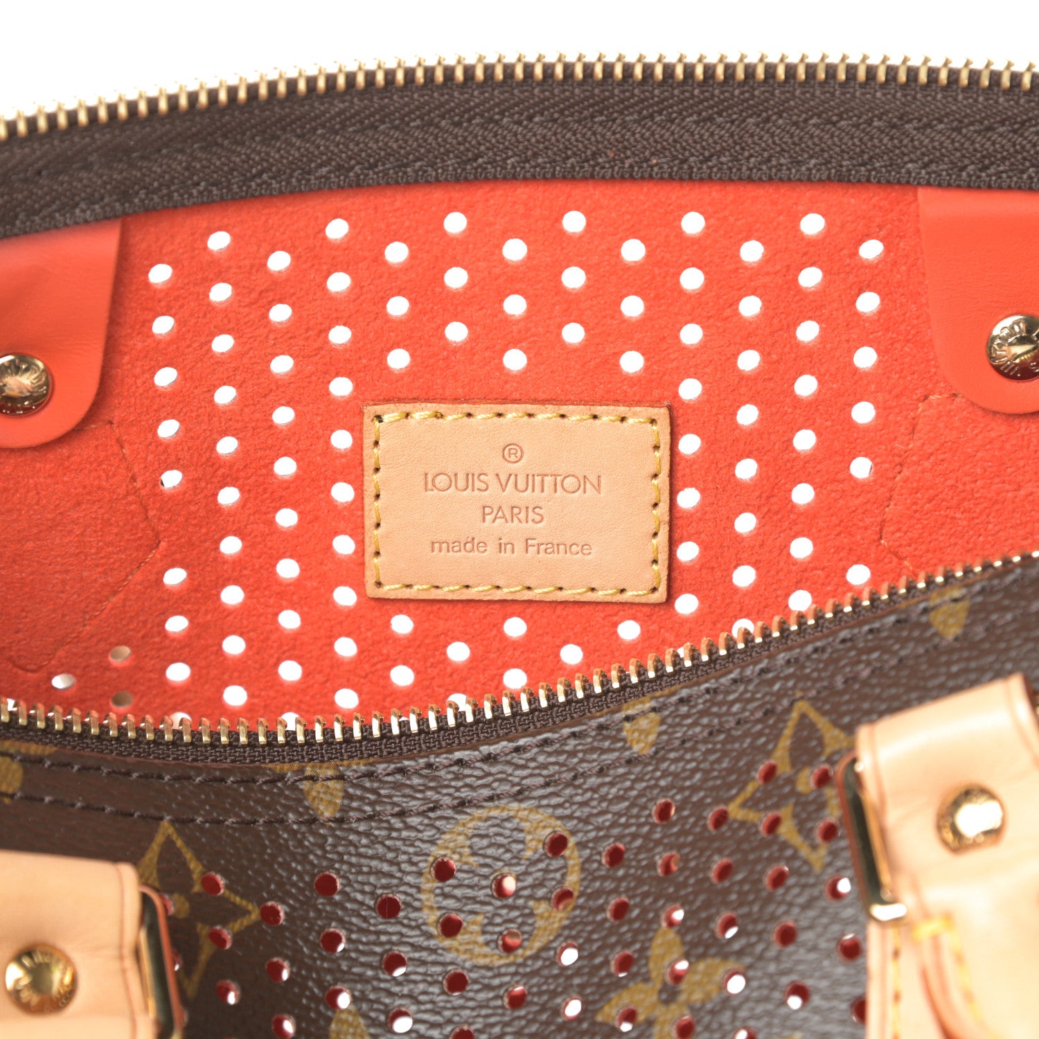Louis Vuitton Monogram Perforated Speedy 30 Orange 6 of 10