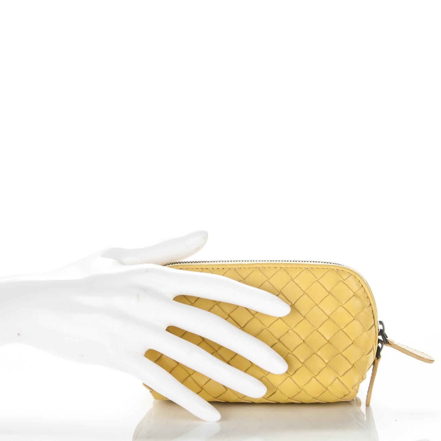 Nappa Intrecciato Cosmetic Pouch Yellow