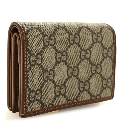 Gucci GG Supreme Monogram Horsebit 1955 Card Case Wallet Beige Ebony Brown Sugar 3 of 7