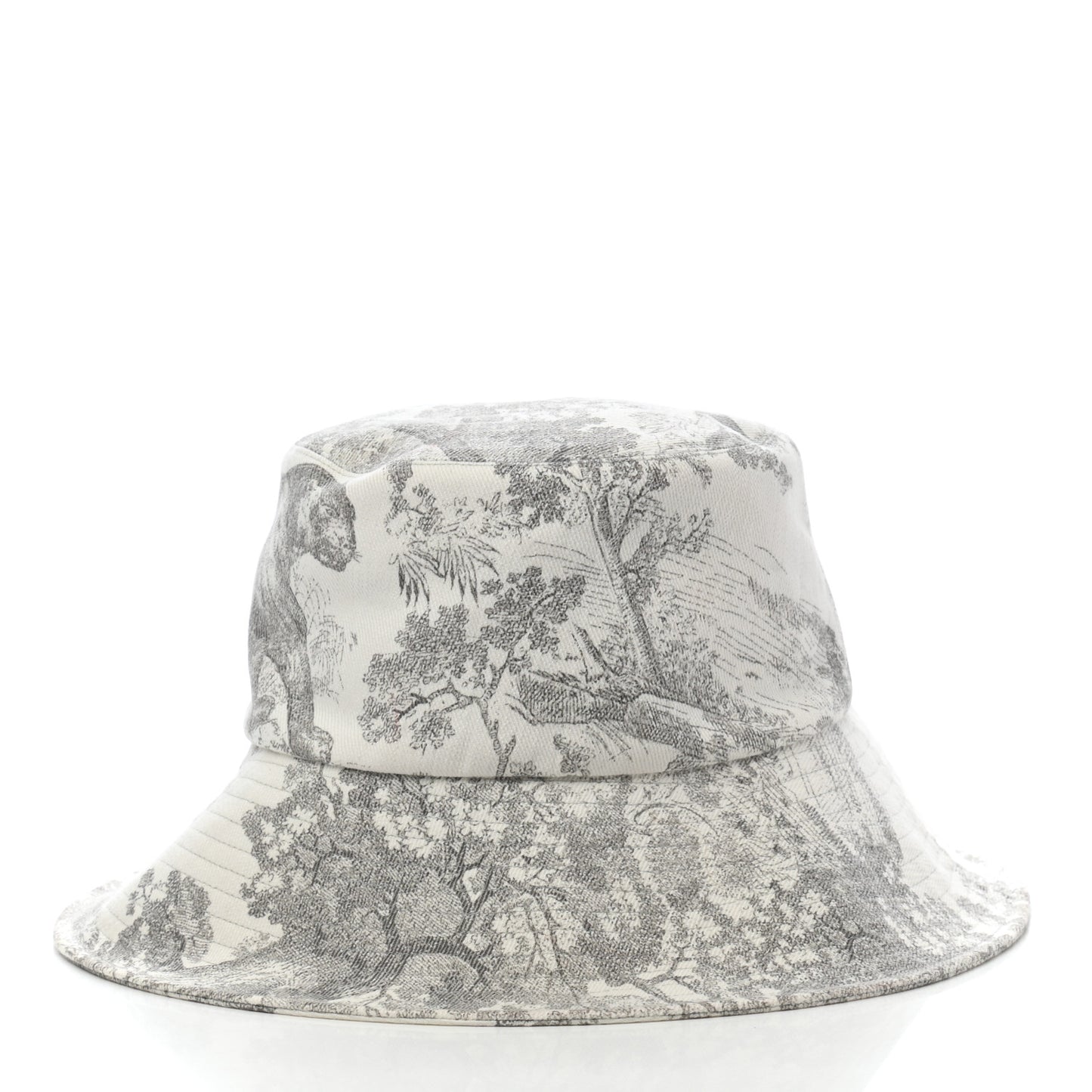 Cotton Dioriviera Toile De Jouy Bob Brim Bucket Hat 58 Gray