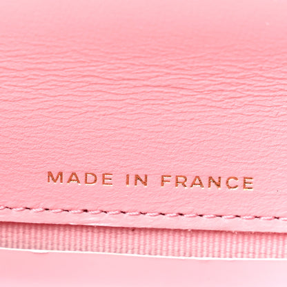 Chanel Lambskin Quilted Chain Top Handle Clutch With Chain Light Pink 7 of 11