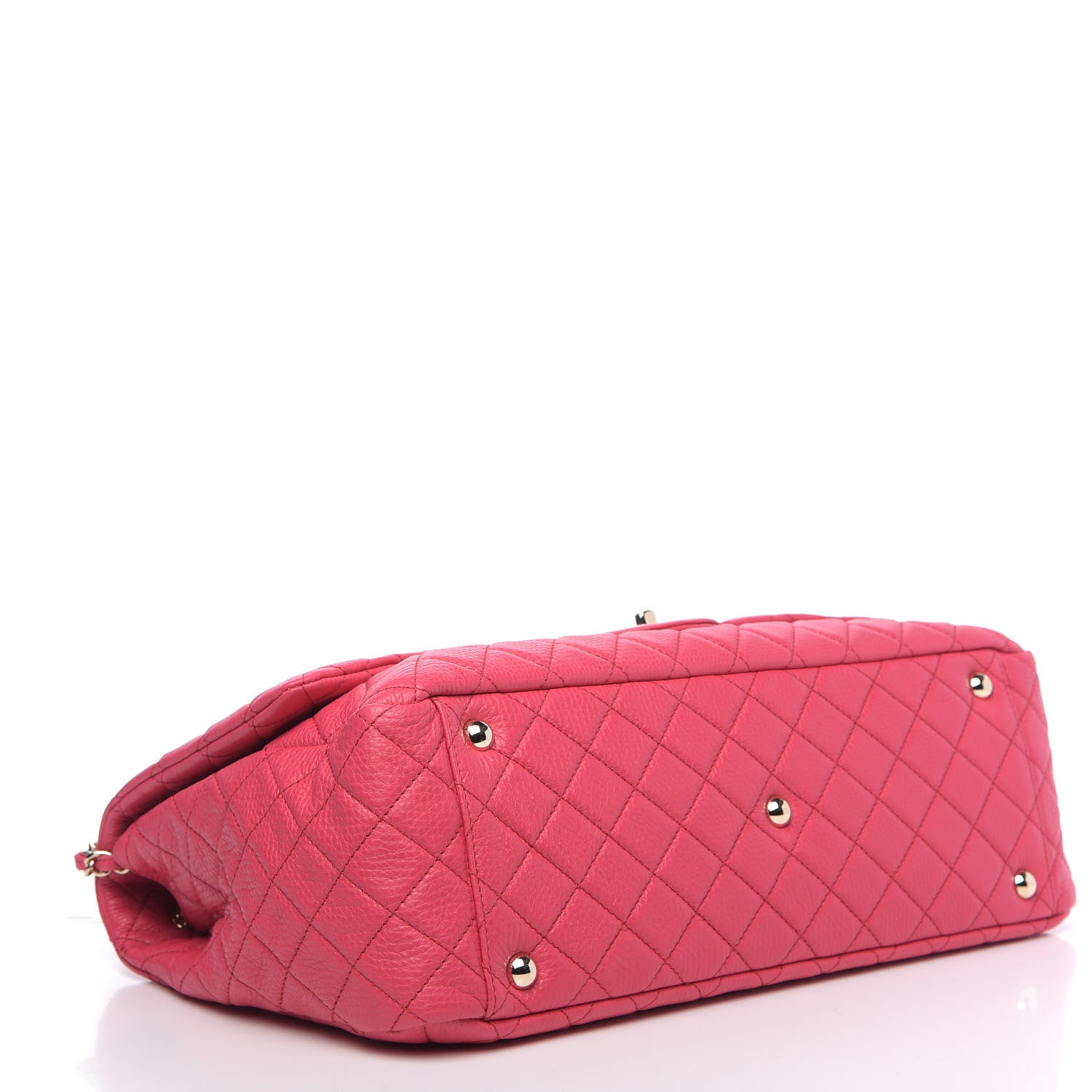 Chanel Calfskin Quilted XXL Travel Flap Bag Dark Pink 5 of 10