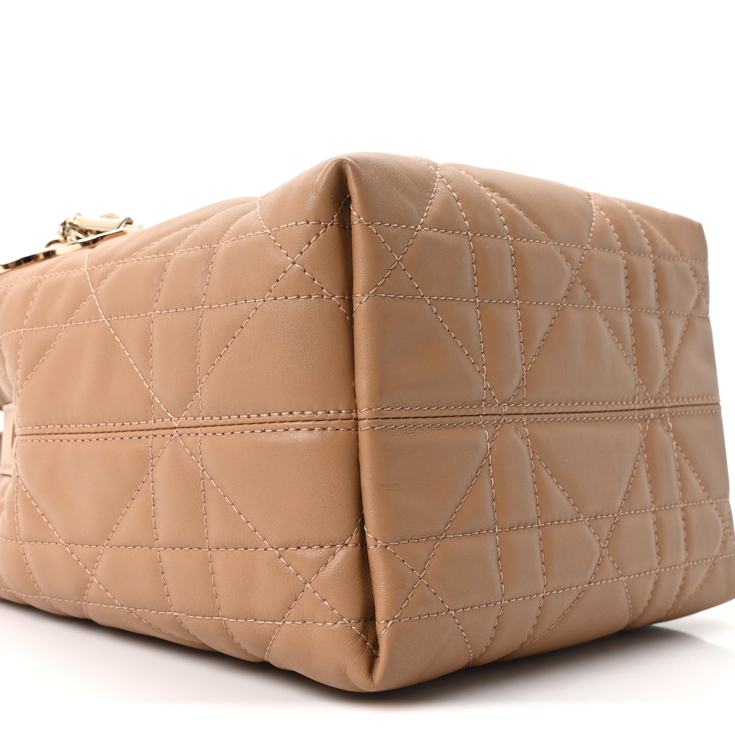 Calfskin Macrocannage Small Toujours Vertical Tote Tan