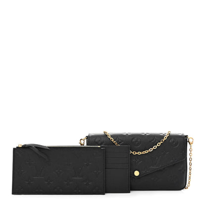 Louis Vuitton Empreinte Pochette Felicie Chain Wallet Black 1 of 13