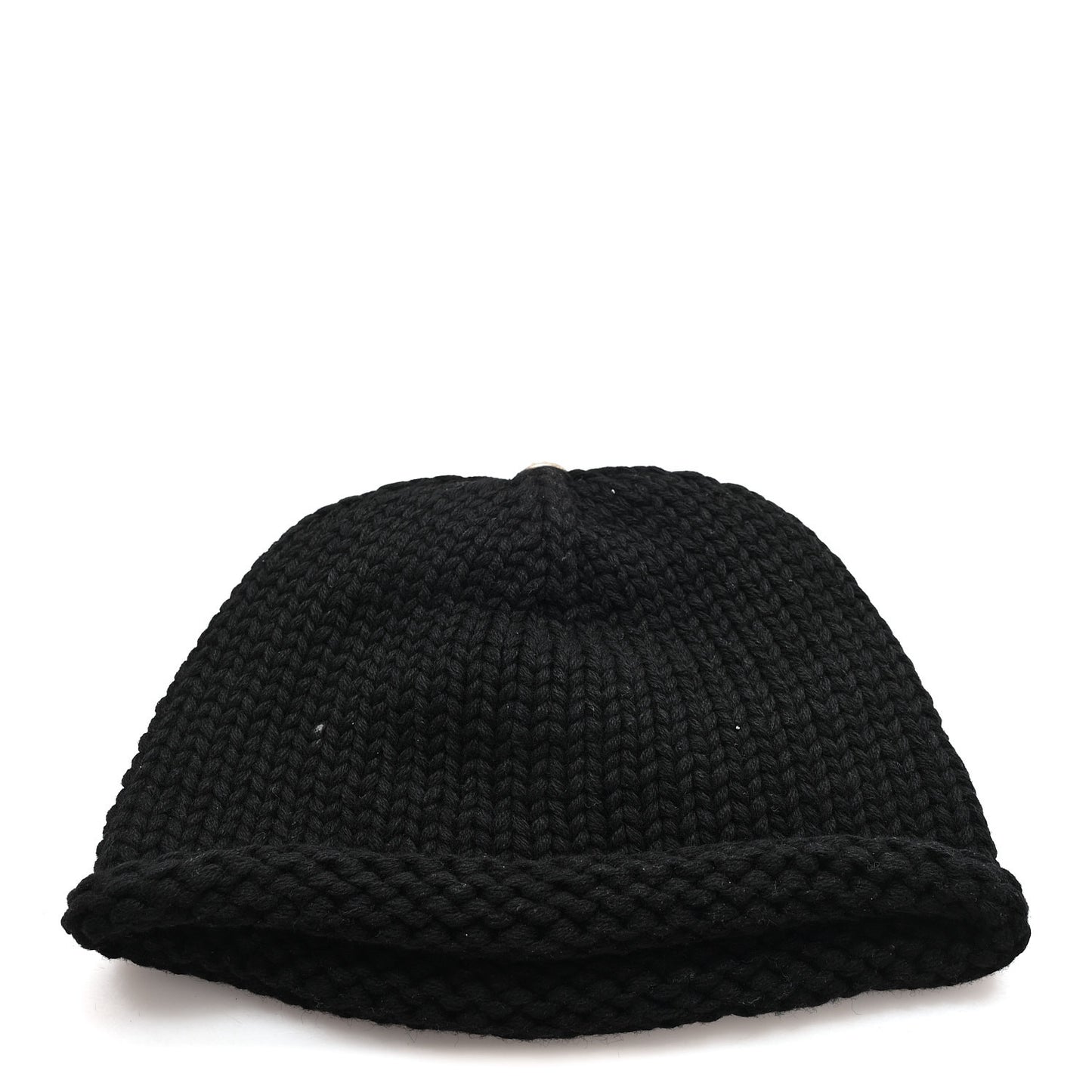 Cashmere Single Cross Beanie Black