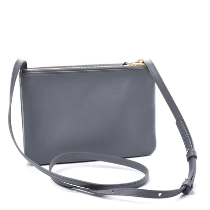 Celine Lambskin Small Trio Crossbody Bag Medium Grey 2 of 10