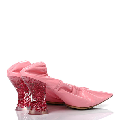 Bottega Veneta Crushed Nappa Glitter Plexiglass Almond Pumps 37.5 Blossom 4 of 7