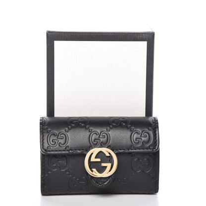 Gucci Guccissima Icon Signature 6 Key Holder Case Black 20 of 20