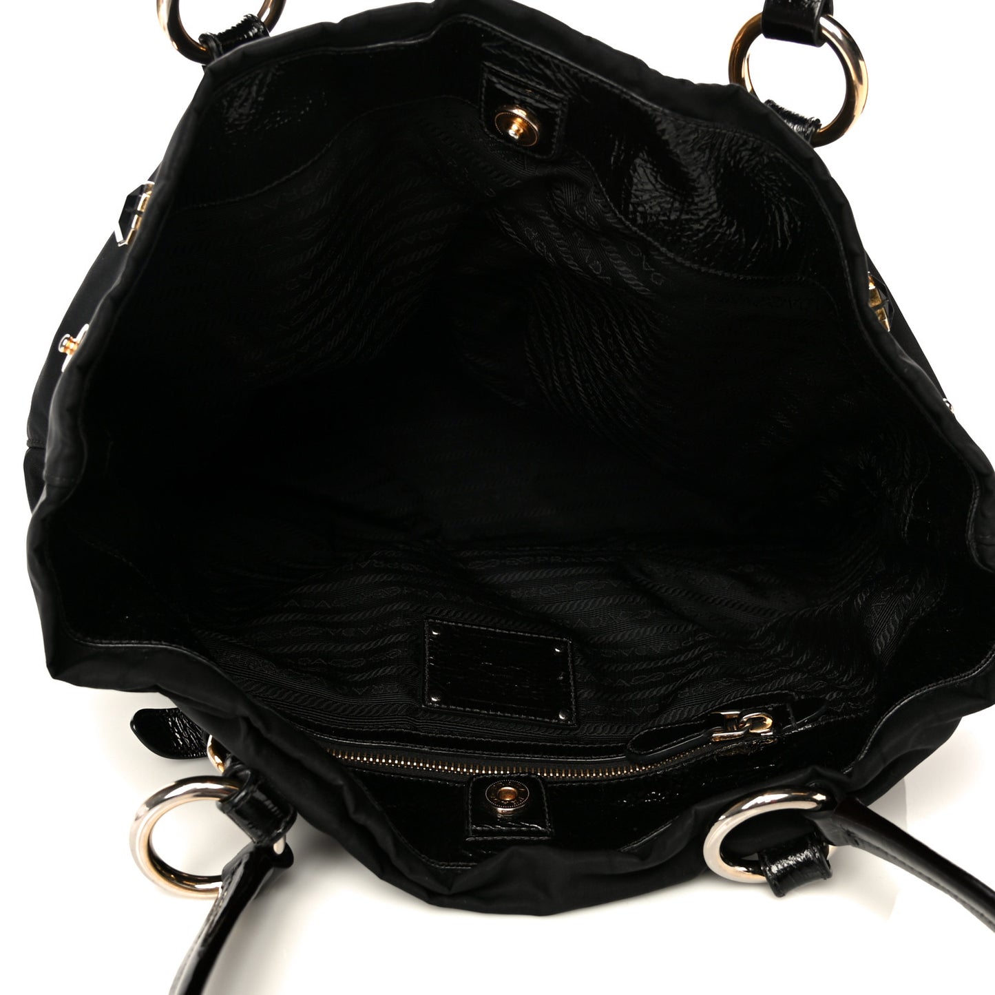 Tessuto Nylon Pietre Jeweled Tote Black