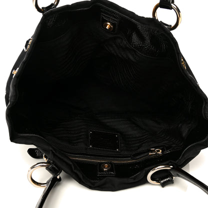 Prada Tessuto Nylon Pietre Jeweled Tote Black 4 of 4