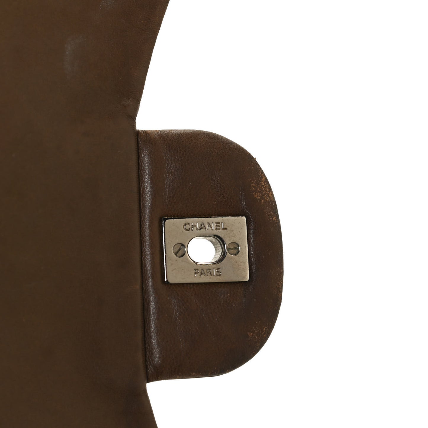 Patent Quilted Jumbo Single Flap Brown