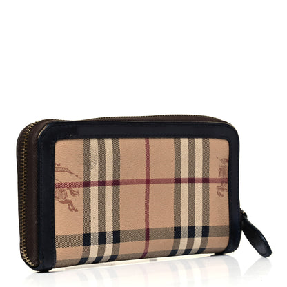 Burberry Haymarket Check Large Ziggy Zip Around Wallet Chocolate 2 of 7