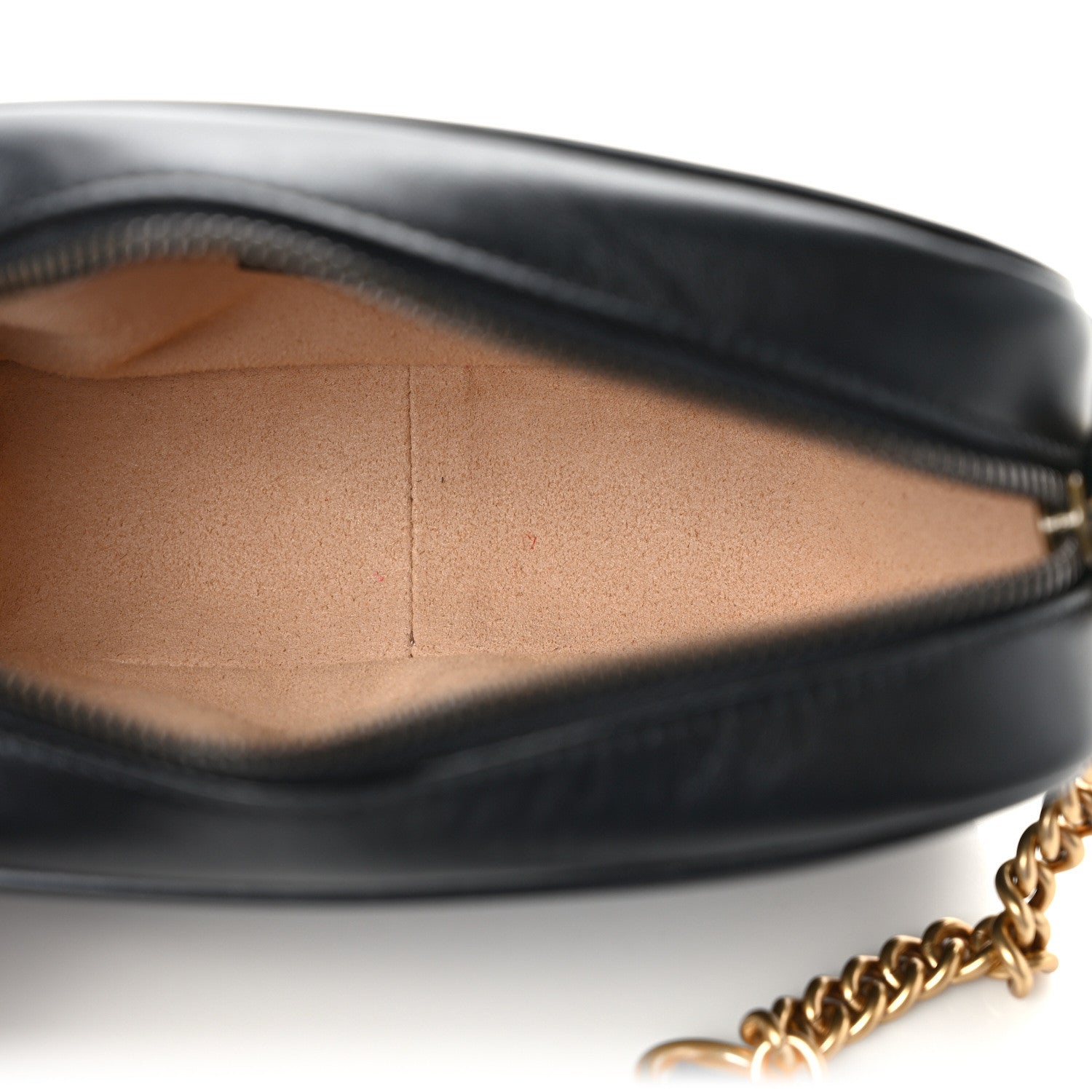 Gucci Calfskin Matelasse Mini GG Marmont Chain Shoulder Bag Black 11 of 12