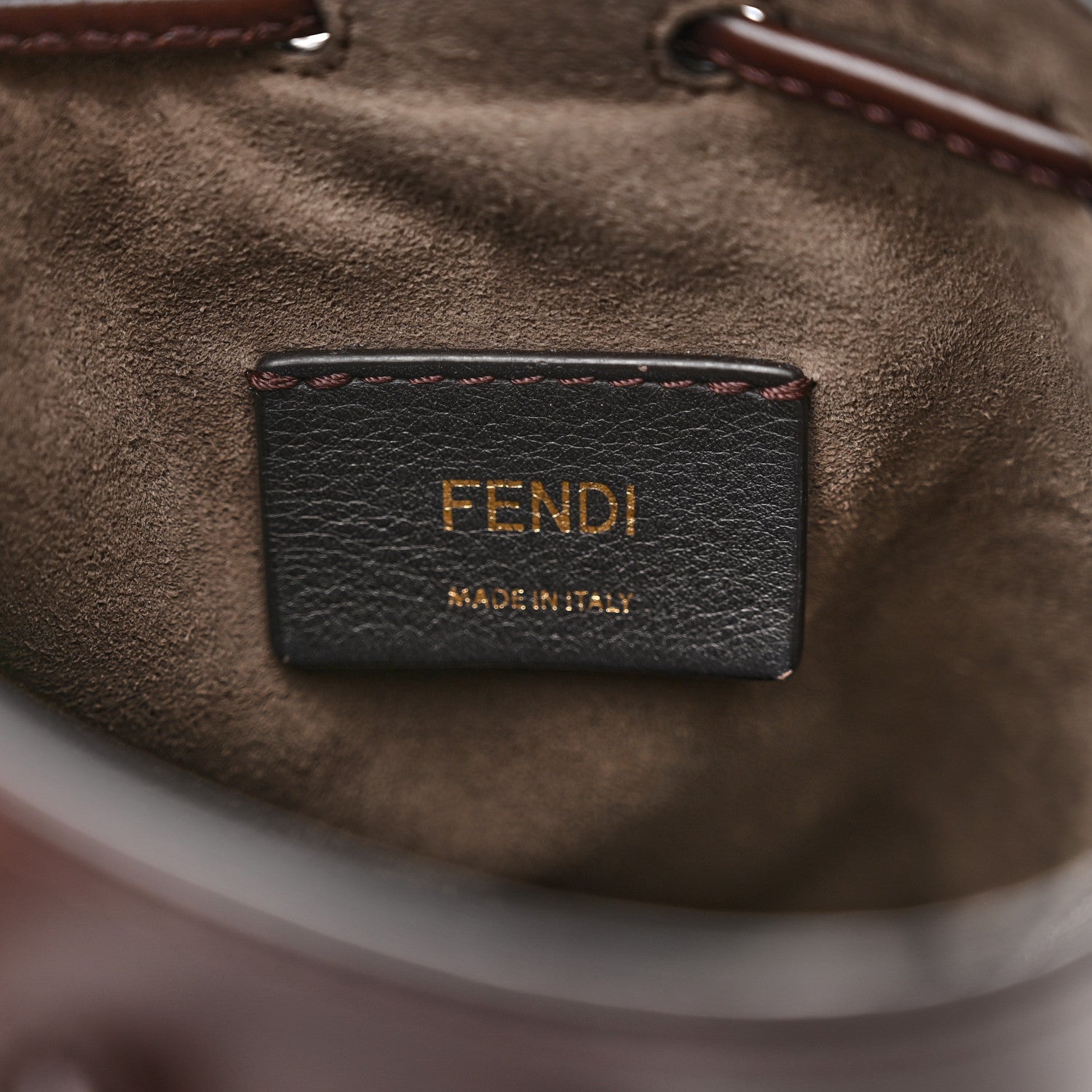 Fendi Suede Vitello King F is Fendi Micro FF Mini Mon Tresor Bucket Bag Sigaro Marrone Ebano 7 of 11