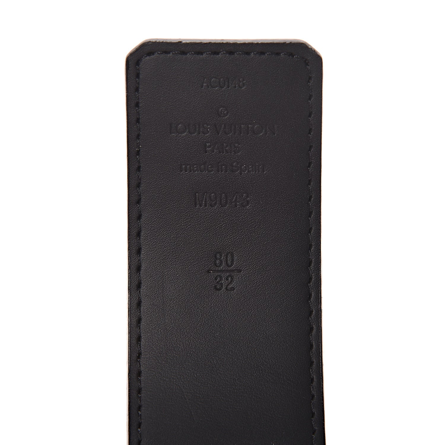 Louis Vuitton Calfskin Monogram Eclipse LV Initiales Reversible Belt 80 32 6 of 7