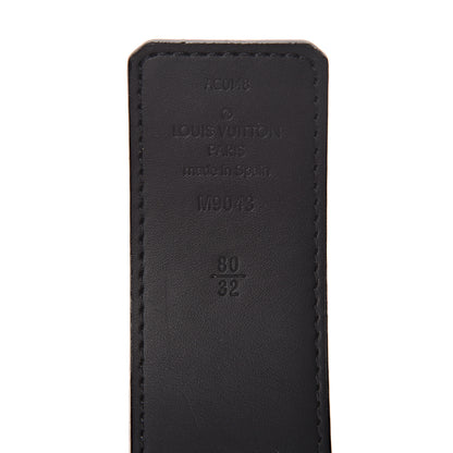 Louis Vuitton Calfskin Monogram Eclipse LV Initiales Reversible Belt 80 32 6 of 7