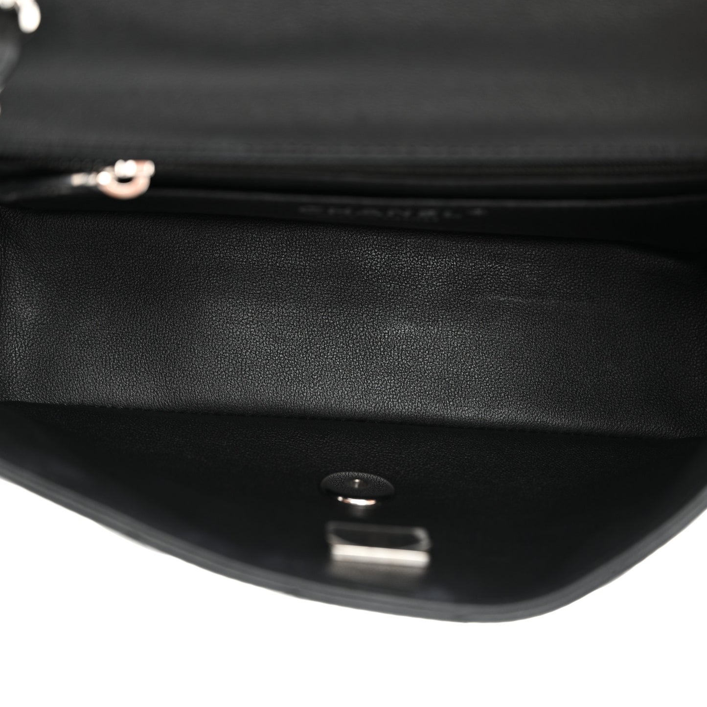 Lambskin Quilted Mini Rectangular Flap Black