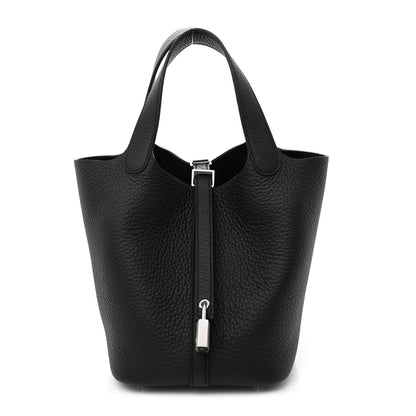 Hermes Taurillon Clemence Picotin Lock 18 PM Black 1 of 11