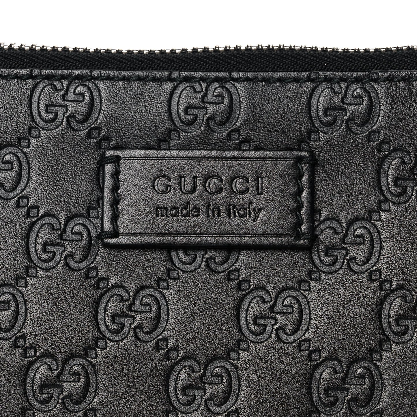 Guccissima Medium Flat Messenger Bag Black