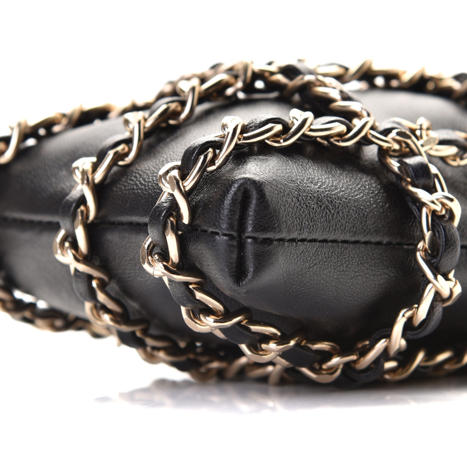 Chanel Lambskin Tech Me Out Clutch With Chain Black 9 of 9