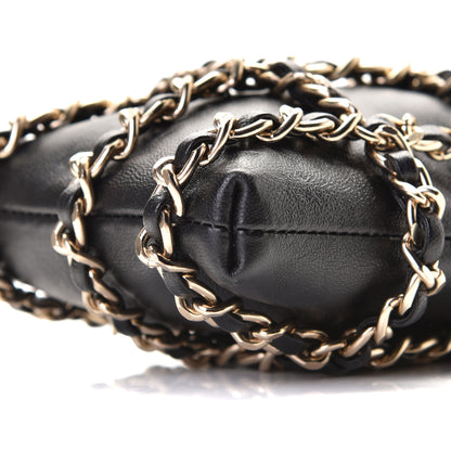 Chanel Lambskin Tech Me Out Clutch With Chain Black 9 of 9