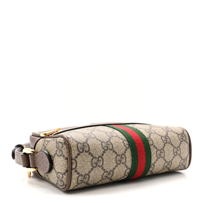 Gucci GG Supreme Monogram Web Mini Ophidia Shoulder Bag Brown 4 of 11