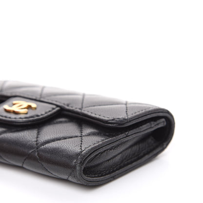 Chanel Lambskin Quilted Flap Card Holder Black 10 of 12