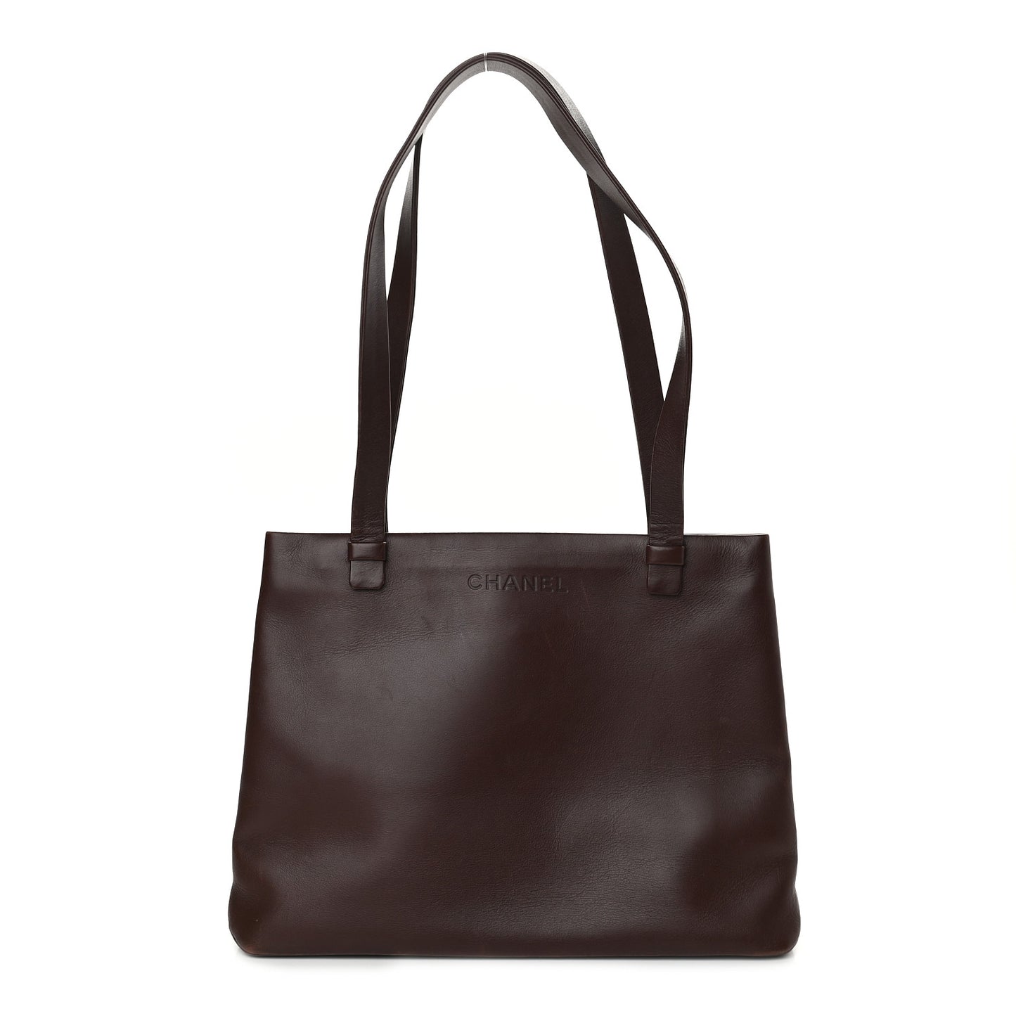 Calfskin Small Shopping Tote Brown