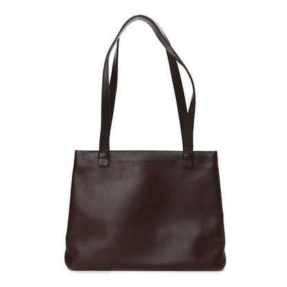 Chanel Calfskin Small Shopping Tote Brown 1 of 9